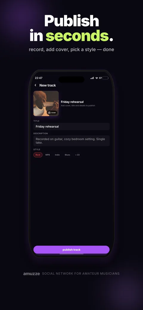 Publish in seconds.