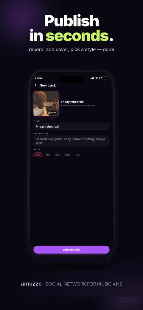 Publish in seconds.