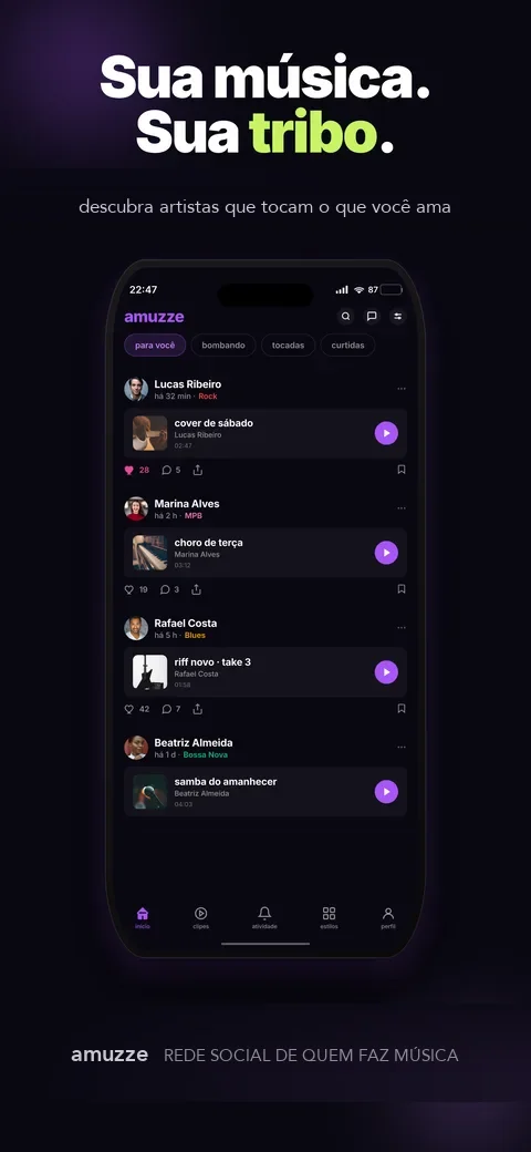 Sua música. Sua tribo.